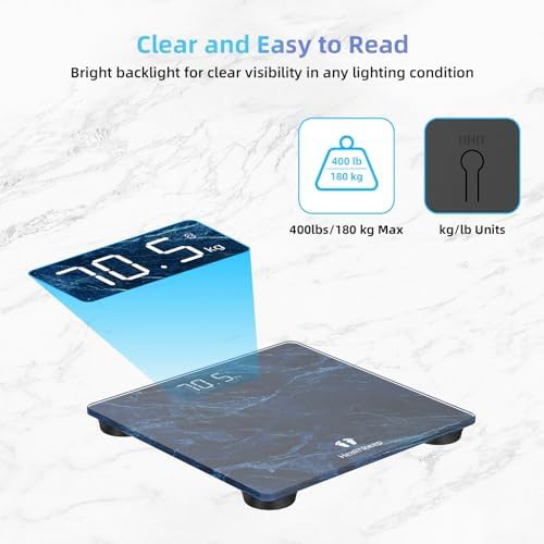 Slim Digital Scale in Marble Blue — photo 3