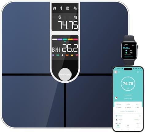 Silver Smart Scale with Heart Rate
