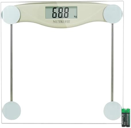 Bathroom scale for body weight in grey finish