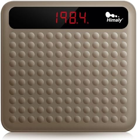 Brown silicone platform digital bathroom scale