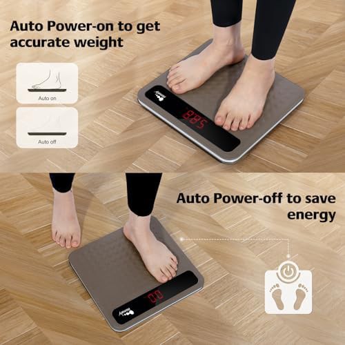 Brown silicone platform digital bathroom scale — photo 3
