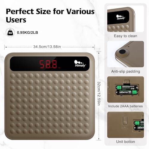 Brown silicone platform digital bathroom scale — photo 4