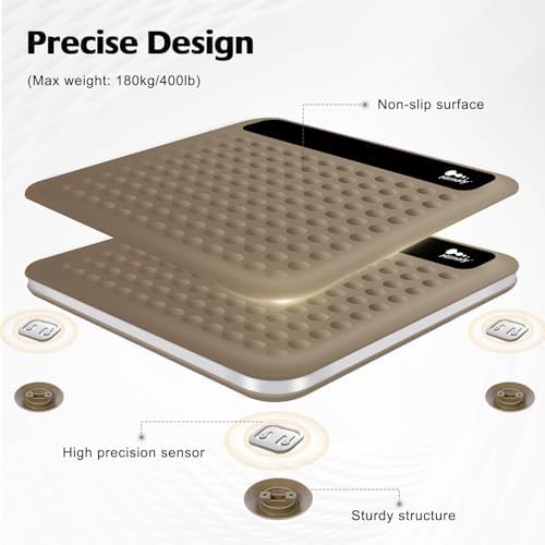 Brown silicone platform digital bathroom scale — photo 5