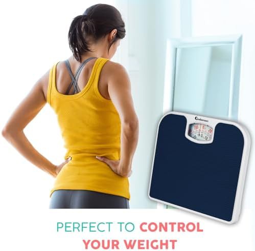 Blue analog anti skid bathroom scale — photo 4