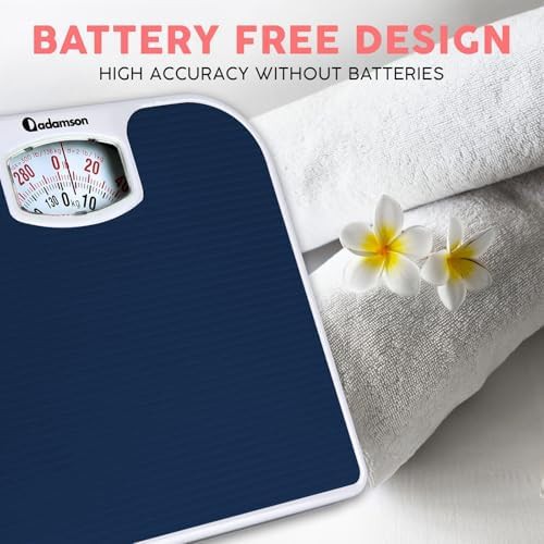 Blue analog anti skid bathroom scale — photo 5