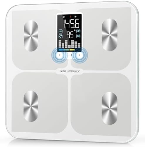 Digital body fat scale with LED column trend display