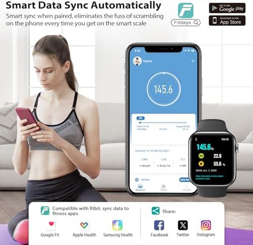 Digital body fat scale with LED column trend display — photo 4