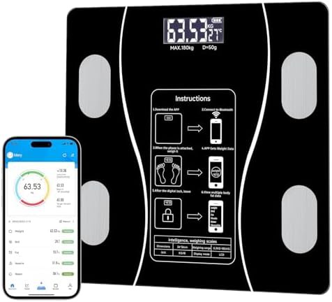 Digital body fat and BMI scale black