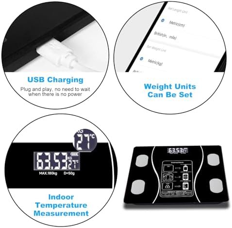 Digital body fat and BMI scale black — photo 4
