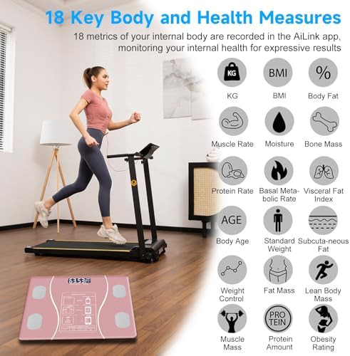Intelligent body fat digital scale in pink — photo 3