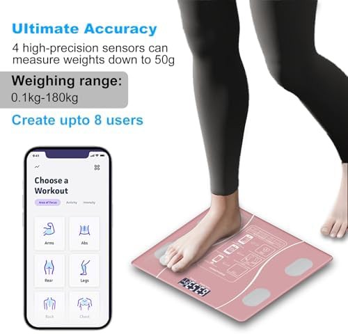 Intelligent body fat digital scale in pink — photo 5