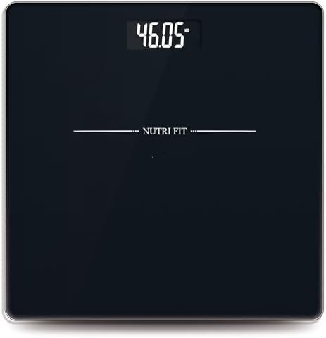 Digital bathroom scale for weight loss watchers jet black