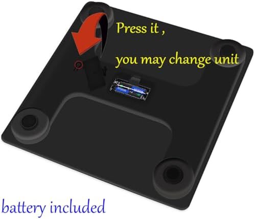 Black digital bathroom scale with 400 lb capacity — photo 4