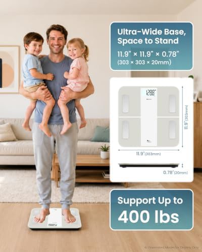 White USB rechargeable smart body fat scale — photo 4