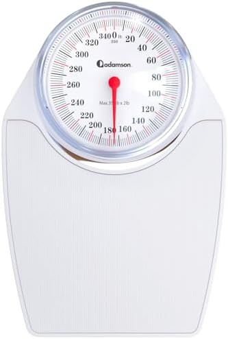 White surface analog scale with large numbers
