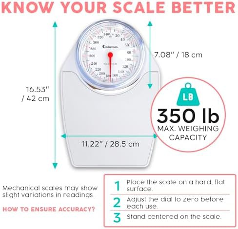 White surface analog scale with large numbers — photo 3