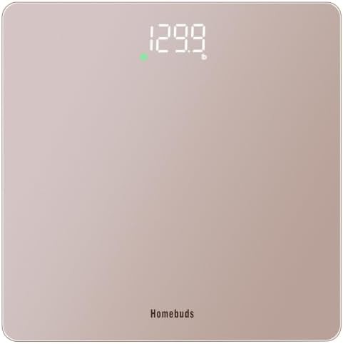 Rose gold digital scale with white LED