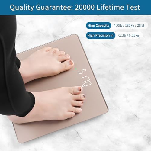 Rose gold digital scale with white LED — photo 3