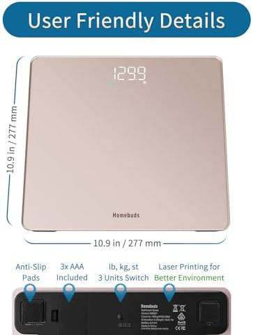 Rose gold digital scale with white LED — photo 5