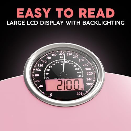 Pink Digital Backlit Bathroom Scale — photo 4
