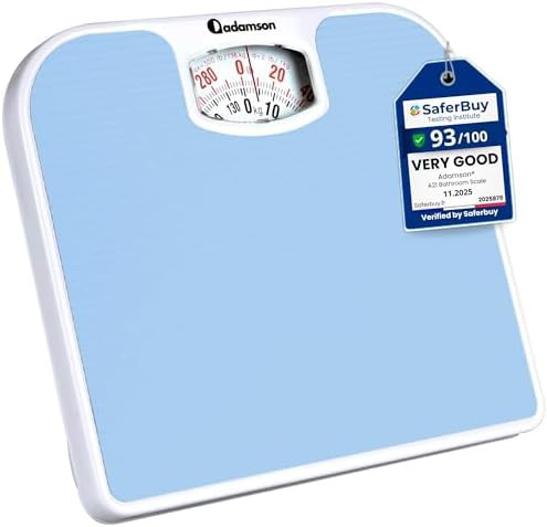 Light blue analog scale with clear dial