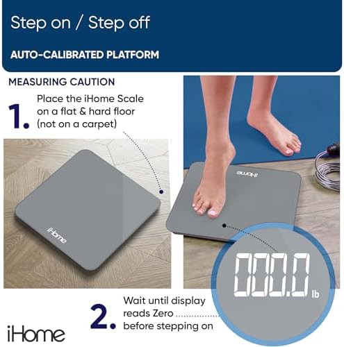 Grey digital bathroom scale for weight — photo 4