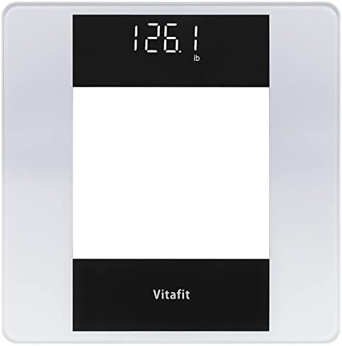 Silver digital step on bathroom scale 400lb