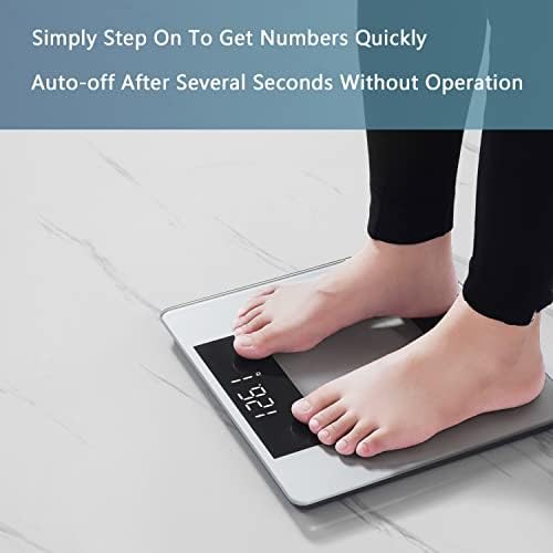 Silver digital step on bathroom scale 400lb — photo 3
