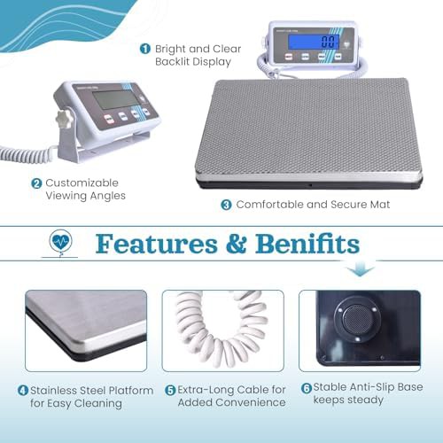 Extra wide medical grade floor scale — photo 4