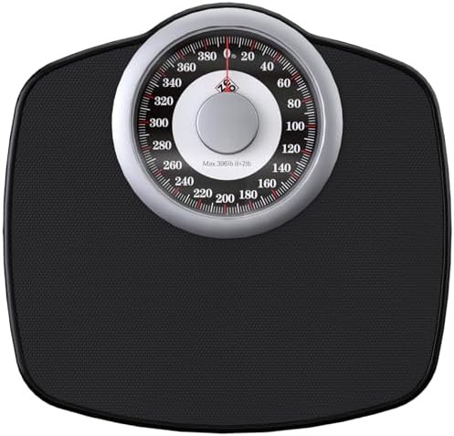 Analog bathroom scale with anti skid surface