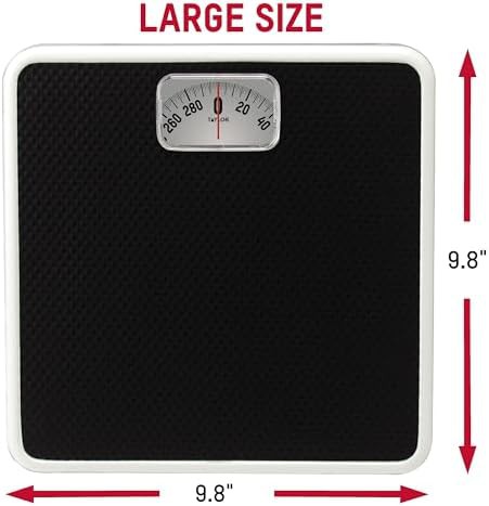 Analog bathroom scale with white and black finish — photo 3