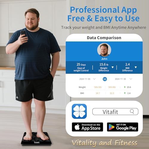 Smart black tempered glass 660 lb scale — photo 3
