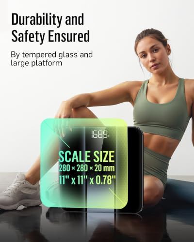 Silver tempered glass digital scale with backlight — photo 3