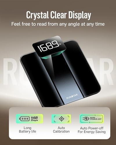 Silver tempered glass digital scale with backlight — photo 4