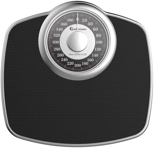Silver dial analog scale with wide support