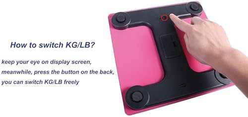 Pink digital bathroom scale with 400 lb capacity — photo 4