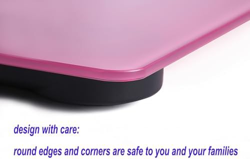 Pink digital bathroom scale with 400 lb capacity — photo 5