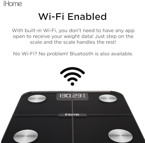 Black wifi smart scale with bmi tracking — photo 5