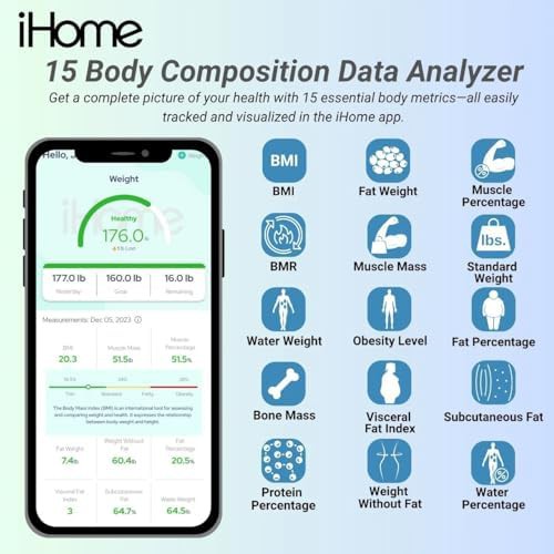 Black bluetooth smart scale with full composition — photo 4