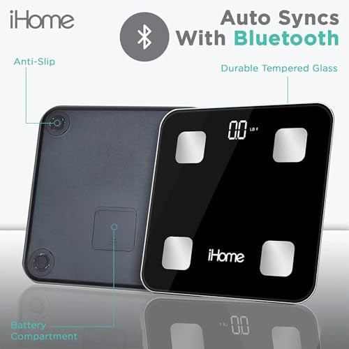 Black bluetooth smart scale with full composition — photo 5