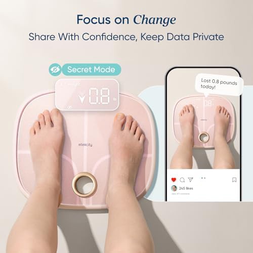 Rechargeable smart scale in pink — photo 5