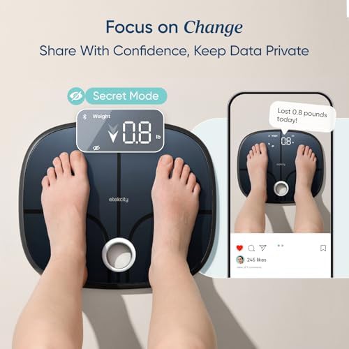 Rechargeable smart scale for body weight in black — photo 5