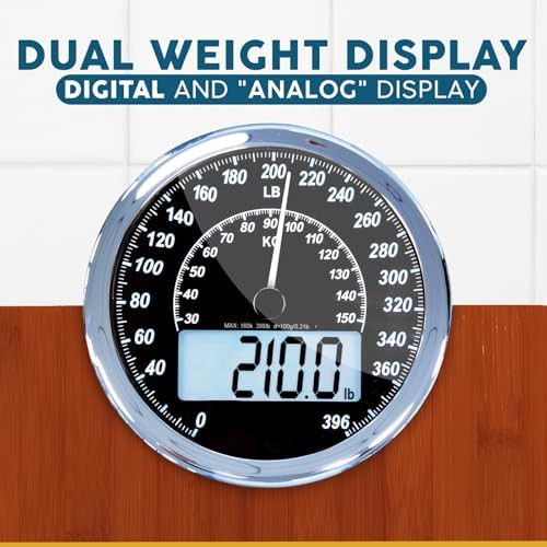 Dark wood style hybrid bathroom scale — photo 3