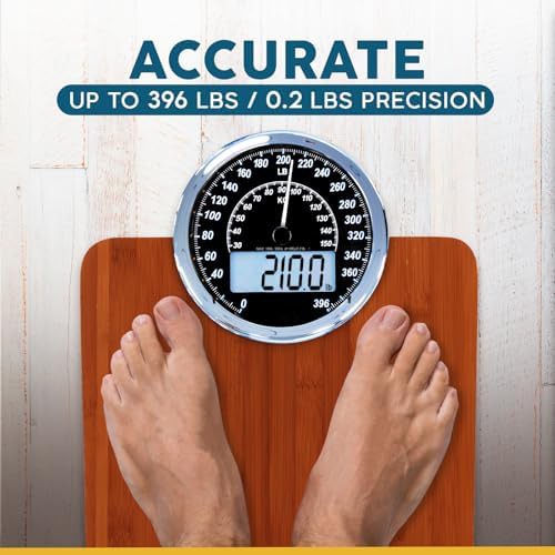 Dark wood style hybrid bathroom scale — photo 5