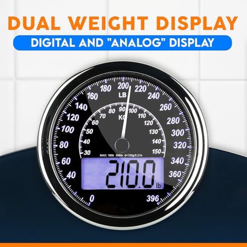 Dark blue hybrid analog and digital scale — photo 3