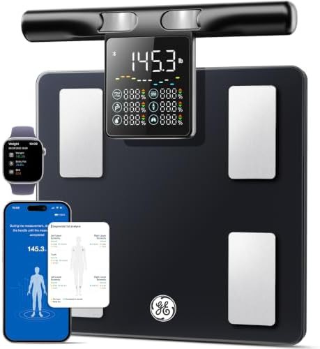 Smart scale with handle display and electrodes