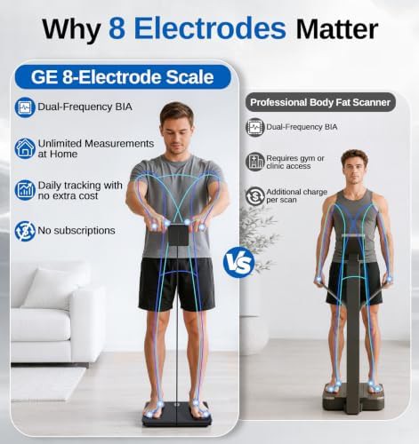 Smart scale with handle display and electrodes — photo 3