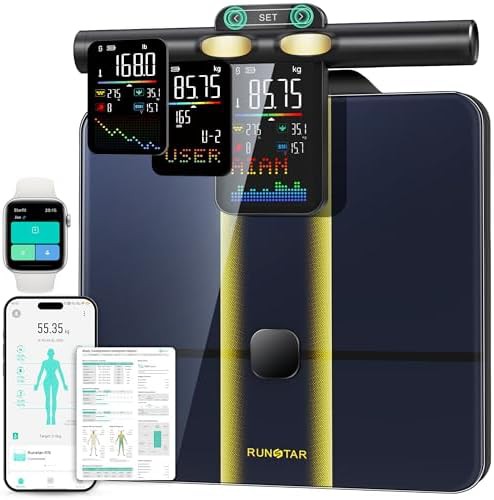 Eight electrode smart scale with set function handle