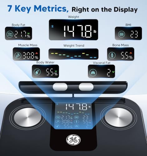 GE smart scale with 8 electrode body composition in black — photo 4