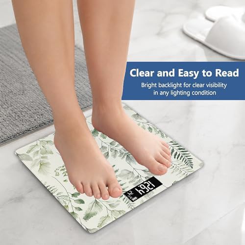 Green Leaves Tempered Glass Digital Scale — photo 4